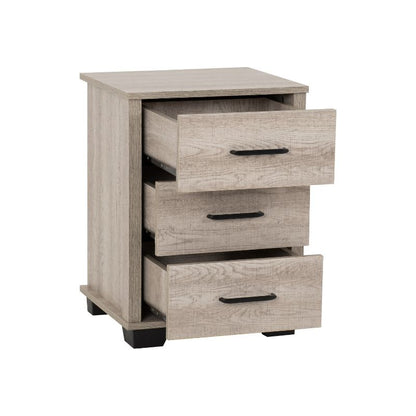 Seconique Oliver 3 Door Wardrobe Bedroom Set Light Oak Effect