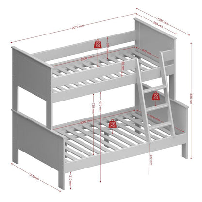 Furniture To Go Alba Family Bunk Bed White