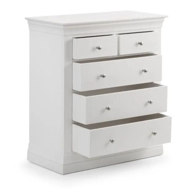 Julian Bowen Clermont 3+2 Drawer Chest White