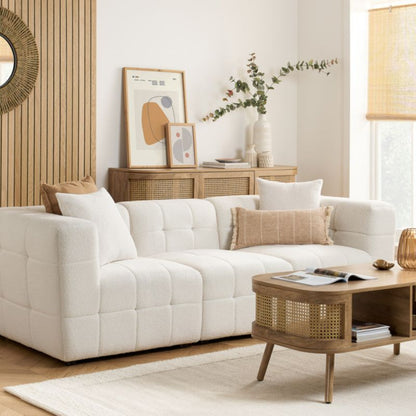 Birlea Milo 3 Seater Sofa White