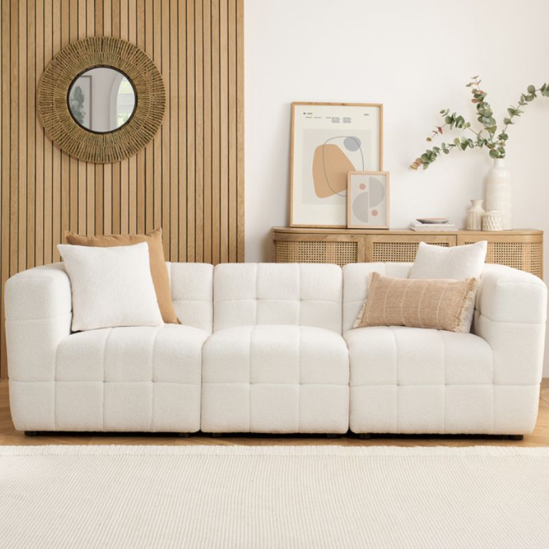 Birlea Milo 3 Seater Sofa White