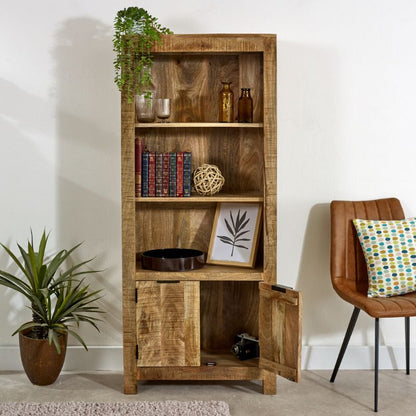 Indian Hub Surrey Solid Wood Bookcase with Doors