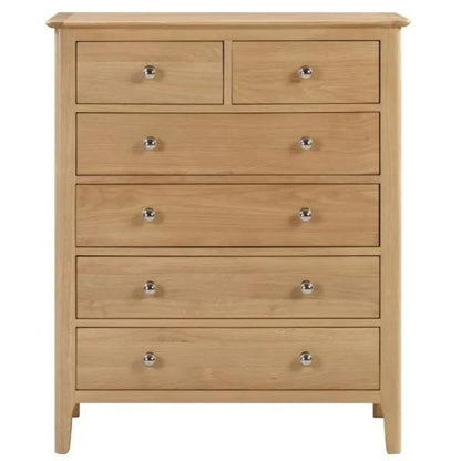 Julian Bowen Cotswold 4+2 Drawer Chest Oak