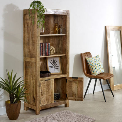 Indian Hub Surrey Solid Wood Bookcase with Doors