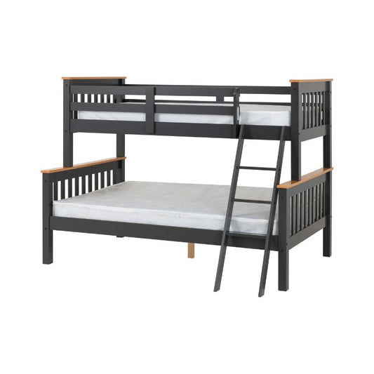 Seconique Neptune Triple Sleeper Bunk Bed Grey/Oak Effect