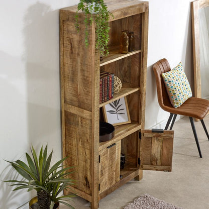 Indian Hub Surrey Solid Wood Bookcase with Doors