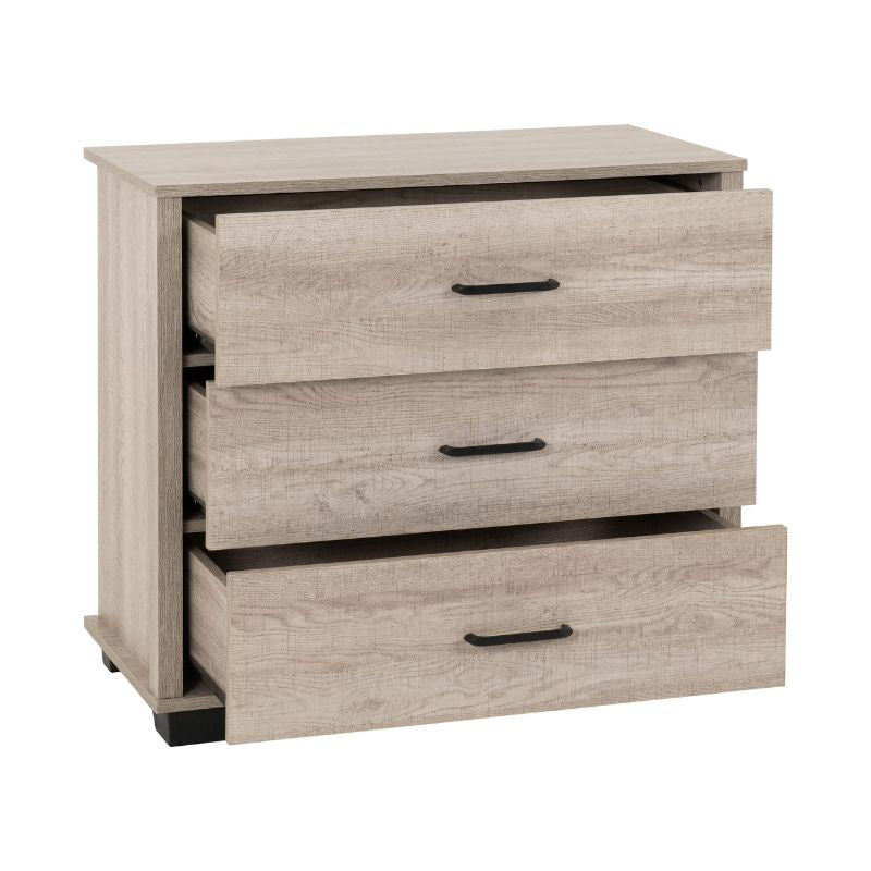 Seconique Oliver 4 Door Wardrobe Bedroom Set Light Oak Effect