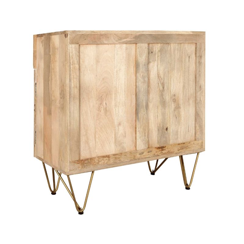 Indian Hub Light Gold 2 Door Medium Sideboard