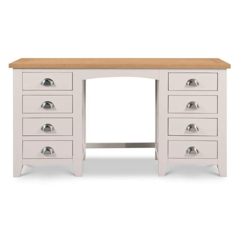 Julian Bowen Richmond Twin Pedestal Dressing Table Elephant Grey