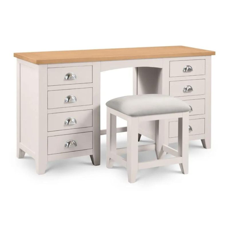 Julian Bowen Richmond Twin Pedestal Dressing Table Elephant Grey