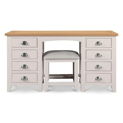 Julian Bowen Richmond Twin Pedestal Dressing Table Elephant Grey