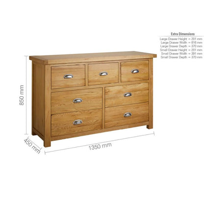 Birlea Woburn Oak 4+3 Drawer Chest