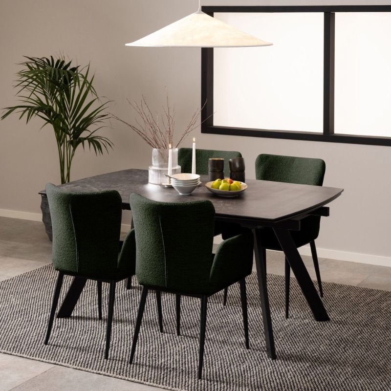 Furniture To Go Blackburn Black Ceramic Dining Table