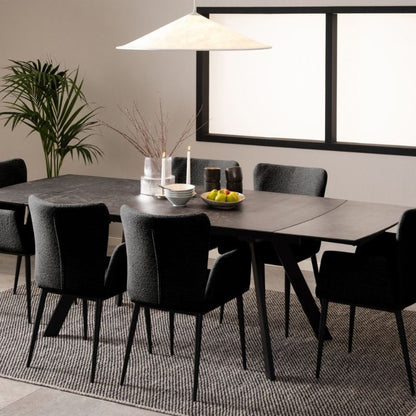 Furniture To Go Blackburn Black Ceramic Dining Table