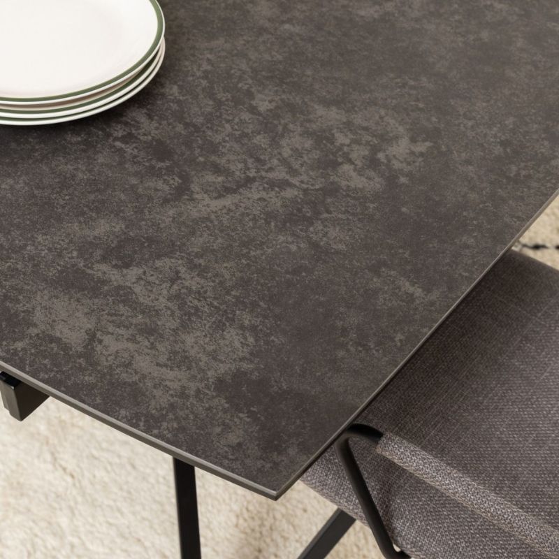 Furniture To Go Blackburn Black Ceramic Dining Table