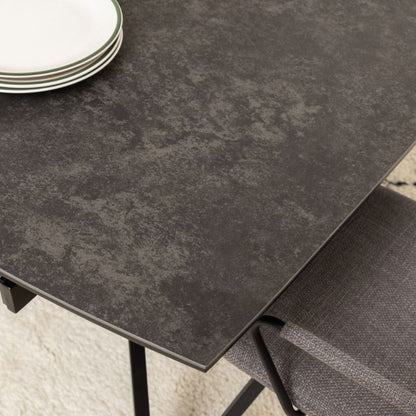 Furniture To Go Blackburn Black Ceramic Dining Table