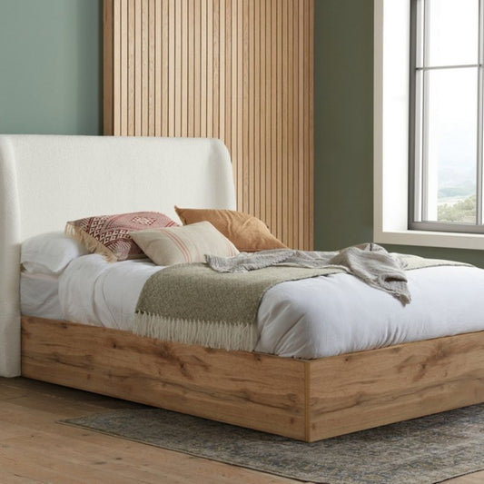 Birlea Halfden Double Ottoman Bed White