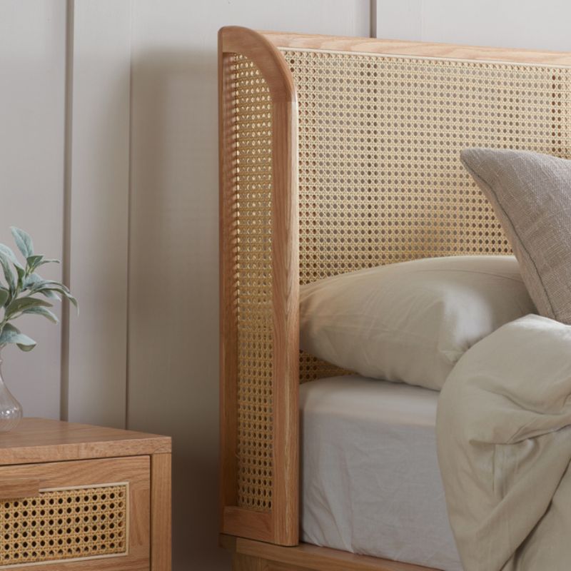 Birlea Astrid King Rattan Bed Oak