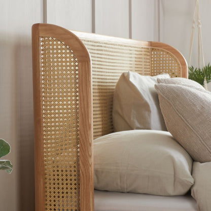 Birlea Astrid King Rattan Bed Oak