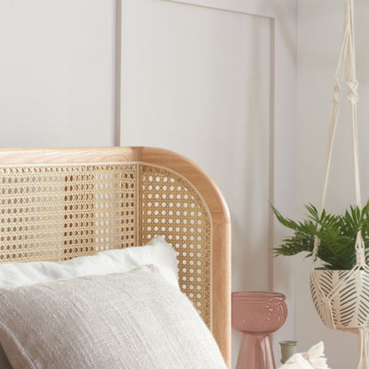 Birlea Astrid King Rattan Bed Oak