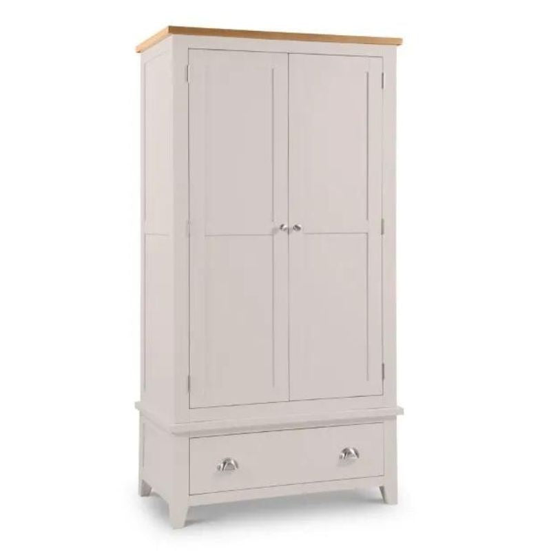 Julian Bowen Richmond 2 Door 1 Drawer Wardrobe Elephant Grey