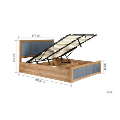 Birlea Belmont Double Ottoman Bed Grey