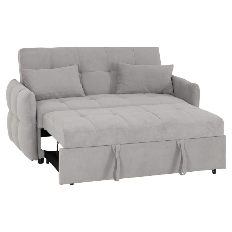 Seconique Chelsea Sofa Bed Silver Grey Fabric