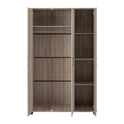 Seconique Oliver 3 Door Wardrobe Bedroom Set Light Oak Effect