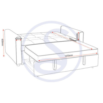 Seconique Astoria Sofa Bed Dark Grey Fabric