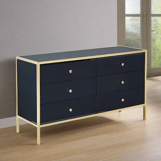 Birlea Fenwick 6 Drawer Chest Black
