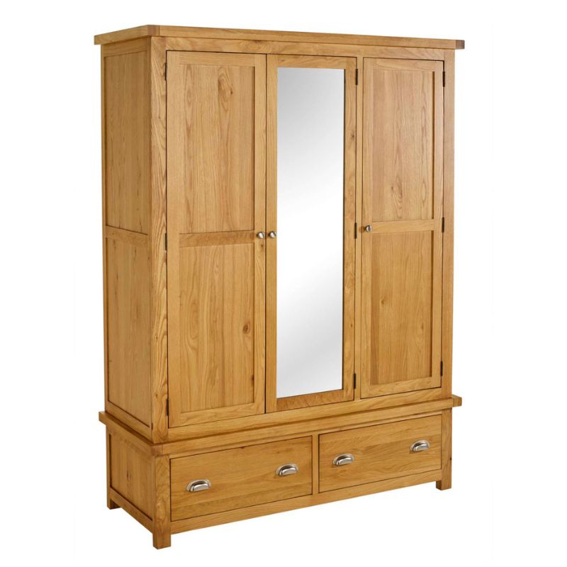 Birlea Woburn 3 Door 2 Drawer Oak Wardrobe