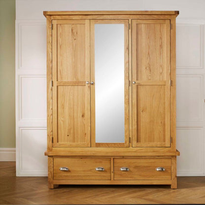 Birlea Woburn 3 Door 2 Drawer Oak Wardrobe